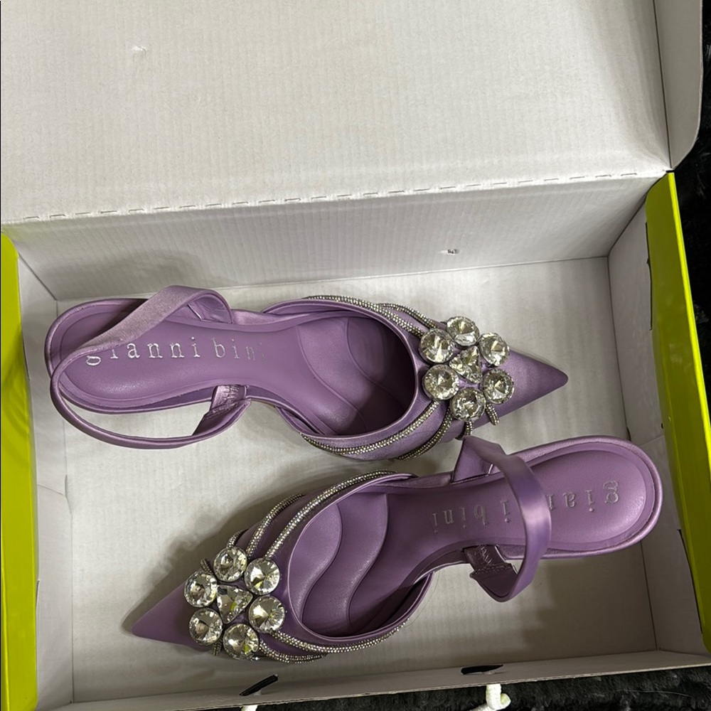 Gianni Bini Lavender Embellished Heels